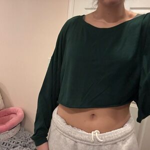Urban Outfitters Forest Green Crop Top